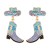 occidental style Earring exaggerating creative embed Pearl earrings personality temperament High-heeled shoes