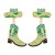 occidental style Earring exaggerating creative embed Pearl earrings personality temperament High-heeled shoes