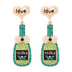 occidental style creative diamond ear studlove personality retro head fashion