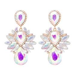 occidental style fashion geometry Alloy embed colorful diamond retro temperame..