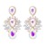occidental style fashion geometry Alloy embed colorful diamond retro temperament exaggerating earrings woman 