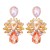 occidental style fashion geometry Alloy embed colorful diamond retro temperament exaggerating earrings woman 