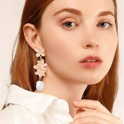occidental styleins wind temperament elegant woman earrings flowers tassel ear..