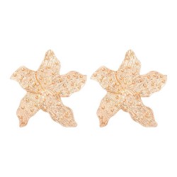 occidental style retro star Earring brief Alloy flower temperament ear stud