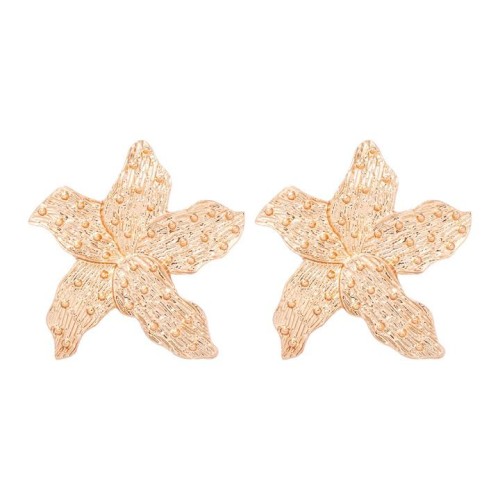 occidental style retro star Earring brief Alloy flower temperament ear stud