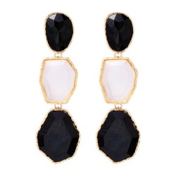 retroins wind fashion temperament earring geometry more surface transparent Ir..