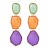 retroins wind fashion temperament earring geometry more surface transparent Irregular resin ear stud trend