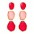 retroins wind fashion temperament earring geometry more surface transparent Irregular resin ear stud trend