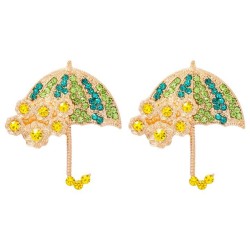 new color woman earrings fresh diamond color personality exaggerating all-Purp..