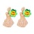 cartoon flower girl lovely woman fashion Street Snap earrings diamond ear stud Earring high