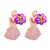 cartoon flower girl lovely woman fashion Street Snap earrings diamond ear stud Earring high