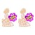 cartoon flower girl lovely woman fashion Street Snap earrings diamond ear stud Earring high