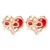 fashion personality heart-shaped Alloy diamond Pearl earring love earrings woman occidental style Earring bow