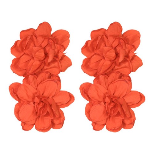  occidental style personality exaggerating Cloth three-dimensional flowers earrings woman fashion temperament ear