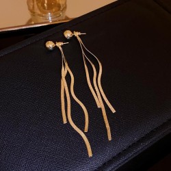 silver snake two tassel earring occidental style wind earrings samll personali..