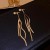 silver snake two tassel earring occidental style wind earrings samll personality Metal wind Earri