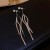 silver snake two tassel earring occidental style wind earrings samll personality Metal wind Earri