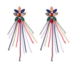 summer occidental style fashion retro colorful diamond flowers long style tass..