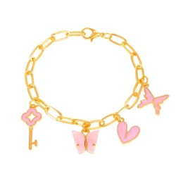 Japan and Korea color butterfly love bracelet woman  occidental style punk cha..