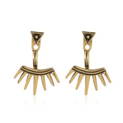 Earring punk wind retro ear stud earrings woman triangle Earring