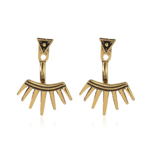 Earring punk wind retro ear stud earrings woman triangle Earring