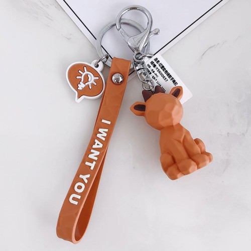 geometry surface animal key buckle pendant student bag bag key chain hanging ornaments creative gift