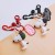 cartoon silica gel lovely key buckle three boy key circle chain bag bag pendant