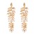 occidental style fashion geometry Alloy tassel retro Leaf personality temperament exaggerating earrings woman