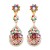 occidental style fashion drop Alloy embed colorful diamond retro temperament exaggerating earrings woman tren