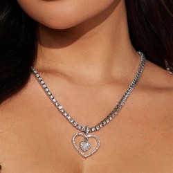 occidental style Double love necklace brief temperament pendant clavicle chain..