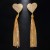  love Ear clip fashion high Metal tassel Earring samllEarrings