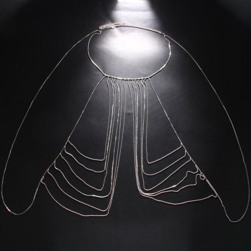 occidental style same style tassel chain  trend personality Rhinestone multilayer chain woman body chain