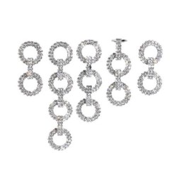 opening Rhinestone ring set  occidental style fashion Round exaggerating fully..