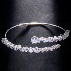 opening bangle temperament luxurious zircon bracelet diamond lady racelet