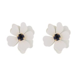 Korean style sweet flowers diamond earrings woman super temperament Ladies sam..