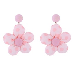 Korean style fresh sweet Alloy Cloth flower earrings woman lovely fashion flow..