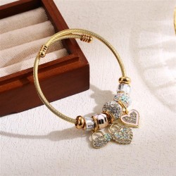  more fashion all-Purpose diamond bangle stainless steel love pendant lovers b..