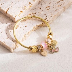  more fashion all-Purpose stainless steel lovers bangle fine swan pendant