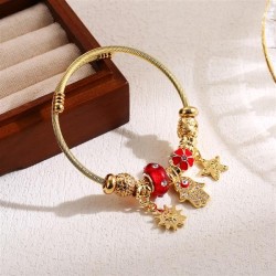 occidental style moreDIY beads bangle sun pendant bracelet  stainless steel lo..