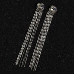 occidental style super claw chain Alloy diamond Rhinestone tassel geometry ear..