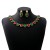 occidental style luxurious Oval square set  flowers bride necklace retro earrings woman
