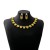 occidental style luxurious Oval square set  flowers bride necklace retro earrings woman