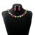 occidental style luxurious Oval square set  flowers bride necklace retro earrings woman