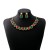 occidental style luxurious Oval square set  flowers bride necklace retro earrings woman