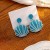 silver brief Shells resin earrings  Japan and Korea personality trend sequin Earring sweet pattern earri