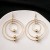 occidental style retro exaggerating big circle earrings  personality geometry multilayer Round hollow Earring 