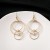 occidental style retro exaggerating big circle earrings  personality geometry multilayer Round hollow Earring 