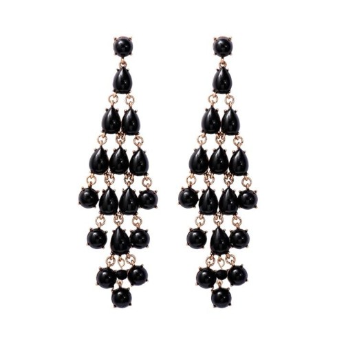 occidental style exaggerating luxurious diamond tassel ear stud palace earring noble Korea earrings