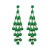 occidental style exaggerating luxurious diamond tassel ear stud palace earring noble Korea earrings
