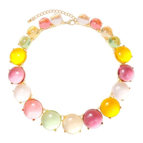 geometry Round necklace clavicle chain resin transparent necklace woman temperament elegant more